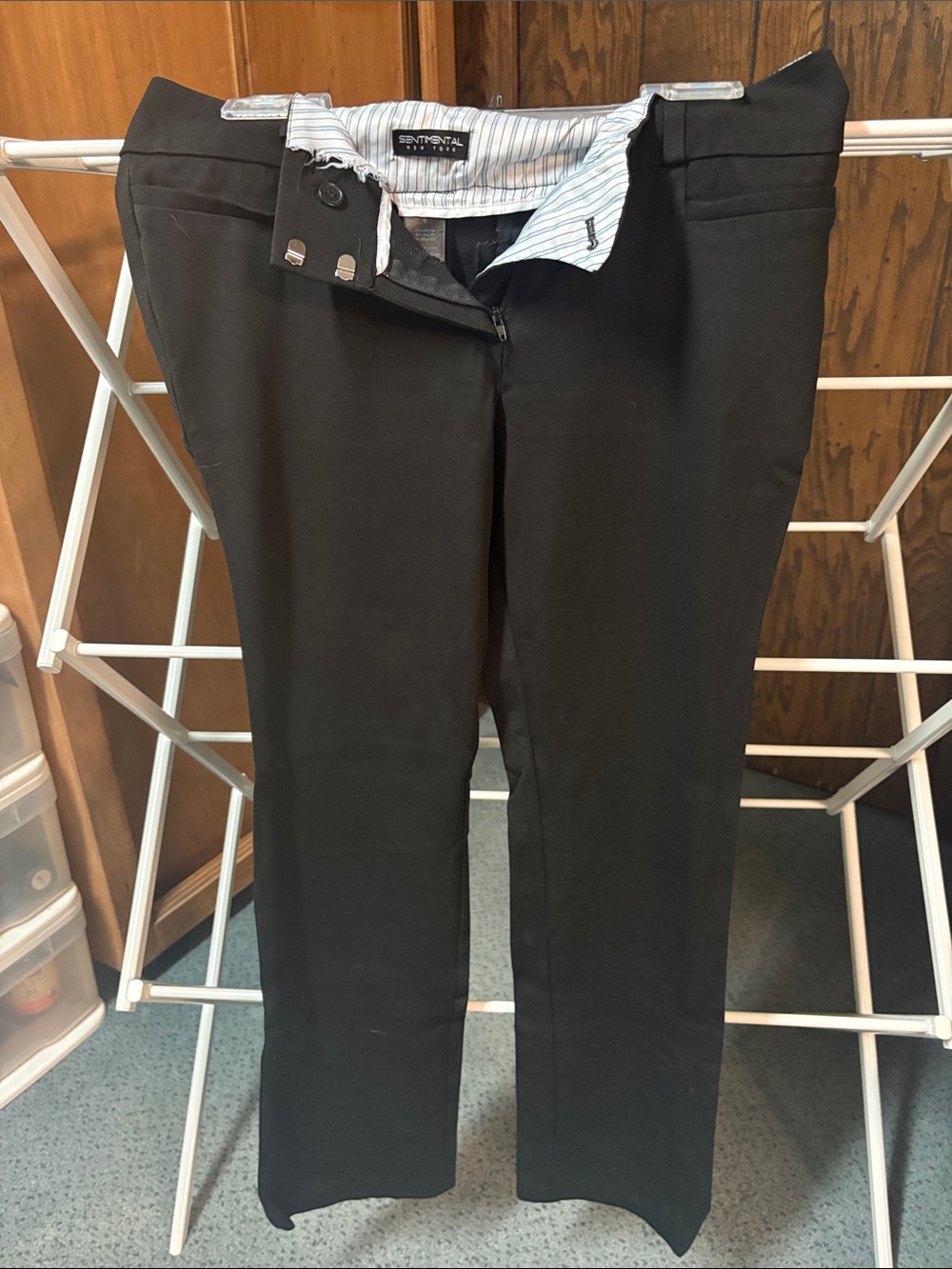 Black Women’s Dress Trousers — Tailored Straight Leg